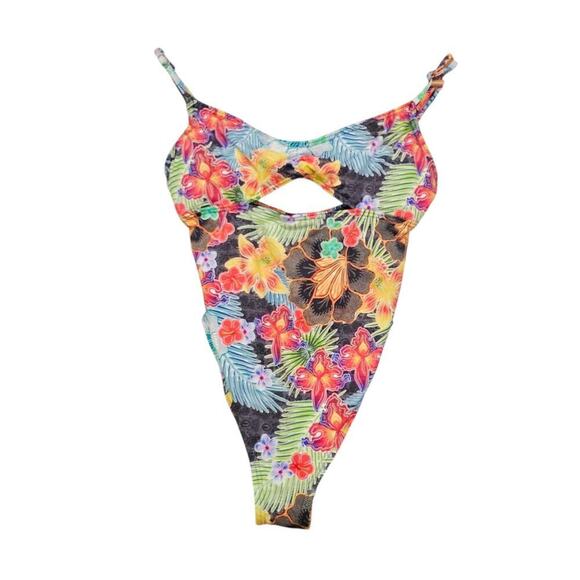 The Bikini Lab Cutout Floral One Piece Swimsuit Size L - Picture 1 of 5